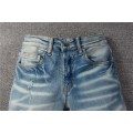 823 Amiri Orange Broken Hole Jeans Blue