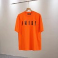 Amiri simple letters t-shirt balck orange