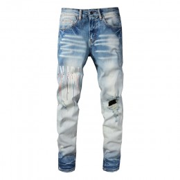 #831Amiri letters Melt jeans blue