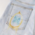 #863AMIRI Smoke Painting Jeans Blue