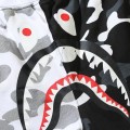 Bape Half Black & White Camo Shark Shorts