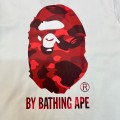 Bape Red A Bathing Ape Camo Head T-Shirts Black