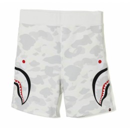 Bape White Camo Side Shark Shorts