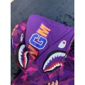BAPE Color Camo Shark Wide Full Zip Double Hoodie