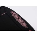 Chrome Hearts Red Lip Embroidered Pink Arm Logo Hoodie Black