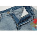 [Best Quality] CH Leopard Colorful Crosses Patch Ripped Denim Jeans