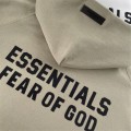 Fog Fear of God Back Big Flocking Logo Hoodie Black/Brown/White