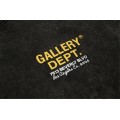 Gallery Dept Yellow Logo Distressed Tee T-Shirt Black