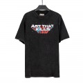 Gallery dept overlapping Logo tee t-shirt distressed black