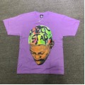 Hellstar Studios Rodman Green Hair Tee T-Shirt Purple White Purple