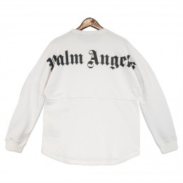 Palm Angels Back Logo Sweatshirt Black White
