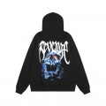 Revenge skull zipper hoodie black