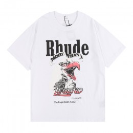 Rhude the Eagle with red beak tee black white