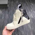 Rick Owens Triangle White Leather High Shoes High Top