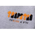 Trapstar London Towel Embroidered Hoodie & Pants Tracksuit(Orange Black Logo)