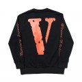 Vlone Orange Crerwneck Sweatshirt