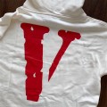 1:1 Version Vlone classic logo hoodie white