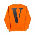 Vlone Orange Crerwneck Sweatshirt