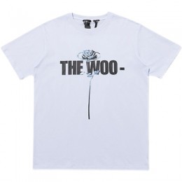 Pop Smoke x Vlone The Woo Rose Tee T-Shirt (Black/White)